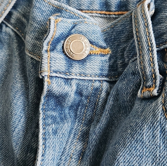 👖 George Men’s Blue Denim Shorts Size 33, NWT, 10” Inseam, Relaxed Fit 5 pocket - Picture 7 of 11